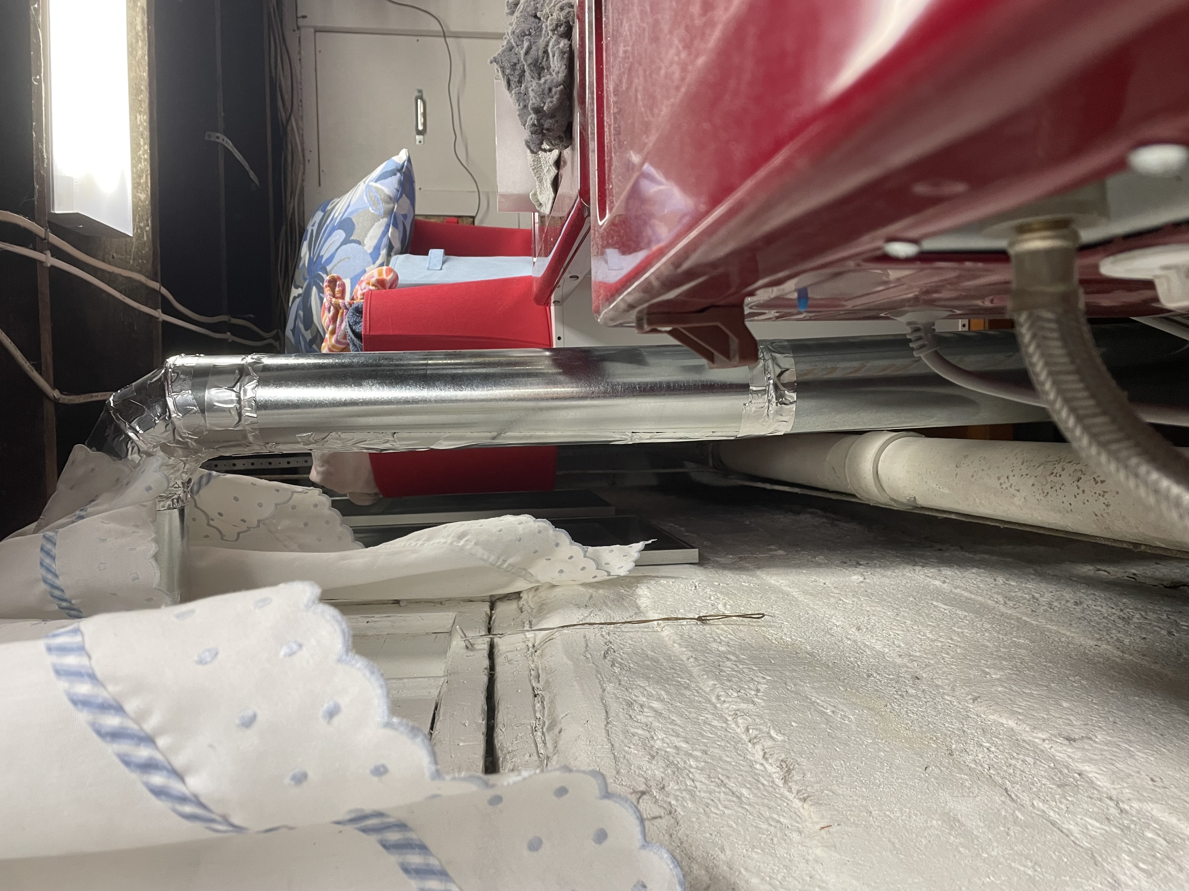 Clean rigid metal dryer duct after service